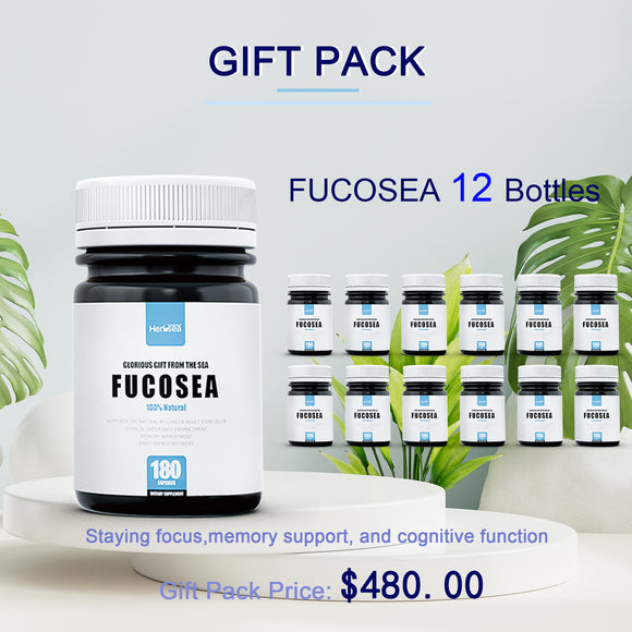 FUCOSEA® 180 Capsules *12 Bottles, Gift Pack| Stay up Recovery*, Memory support*